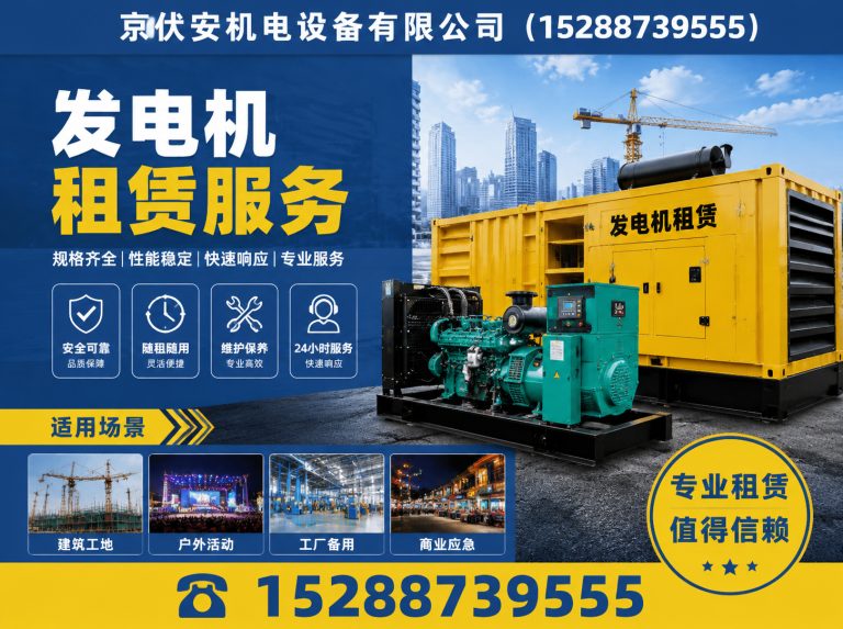 渭南柴油发电机组出租展示图